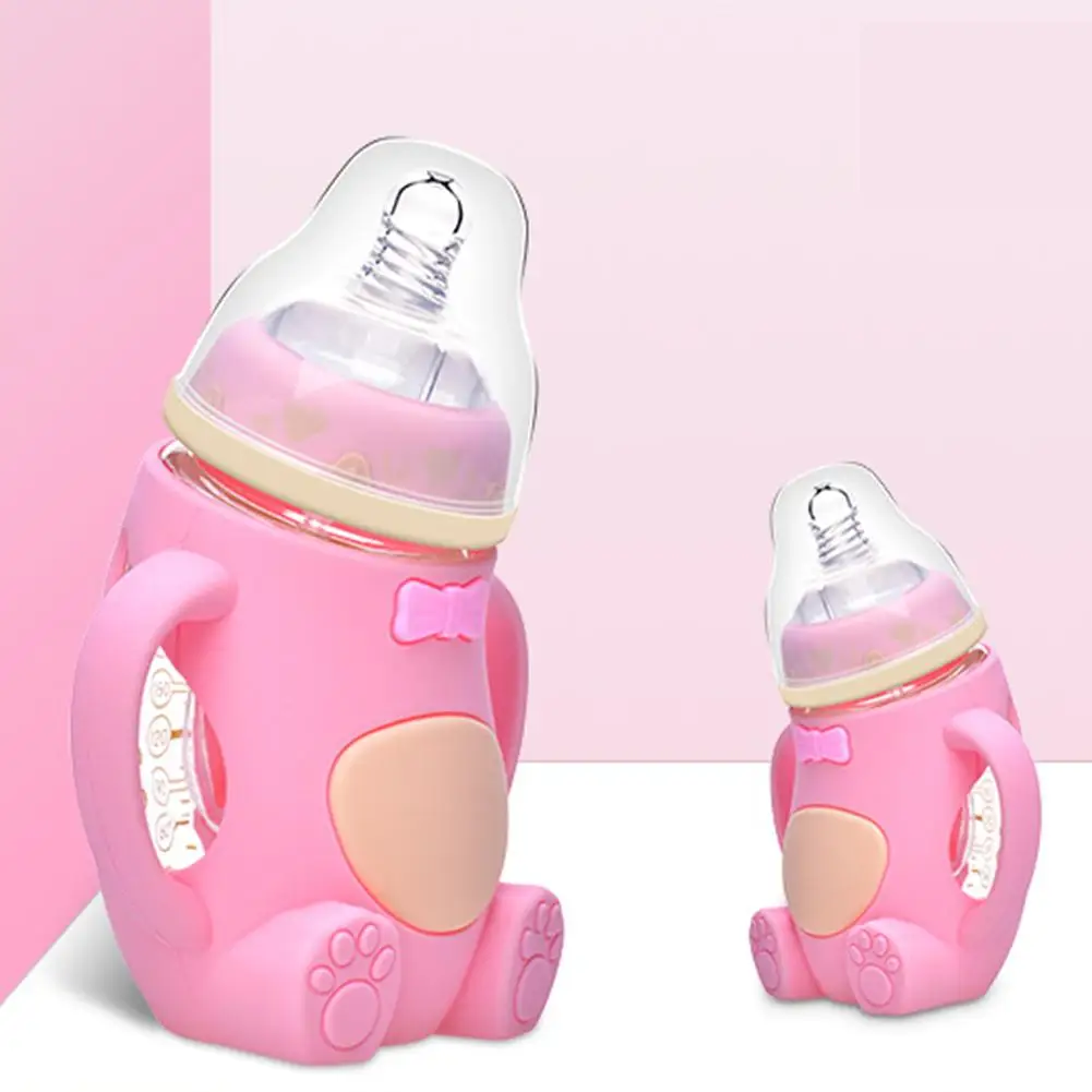 240ml Baby Silicone Milk Feeding Bottle mamadeira Safe Infant Juice