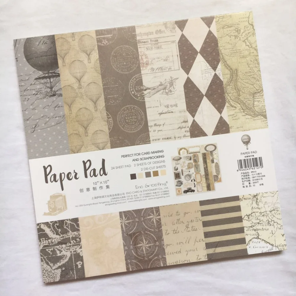 

10 inch Happy Day Retro background paper pads patterns 26sheets,DIY Craft Scrapbooking Paper Pack