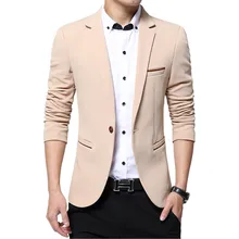 Весна осень мужской деловой повседневный костюм/мужские однотонные костюмы с длинными рукавами Блейзер Куртка пальто