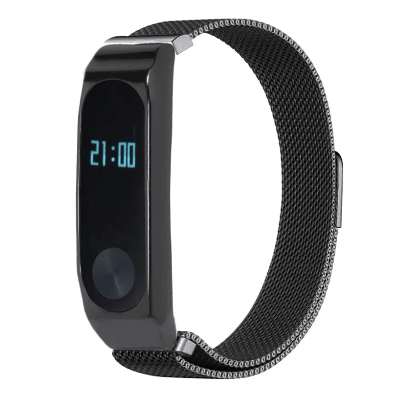 Ремешок для часов + защитный чехол Xiaomi Mi Band 2 роскошный браслет из нержавеющей
