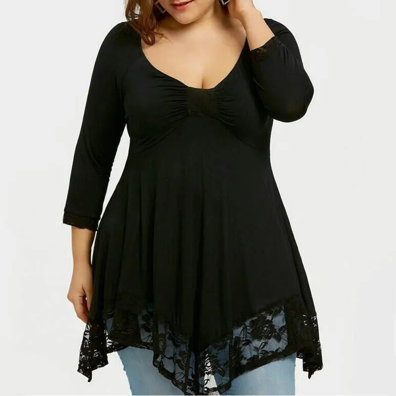 Женская Кружевная футболка 4XL 5XL 6XL 7XL 8XL большие размеры обхват груди 130 см 4 вида