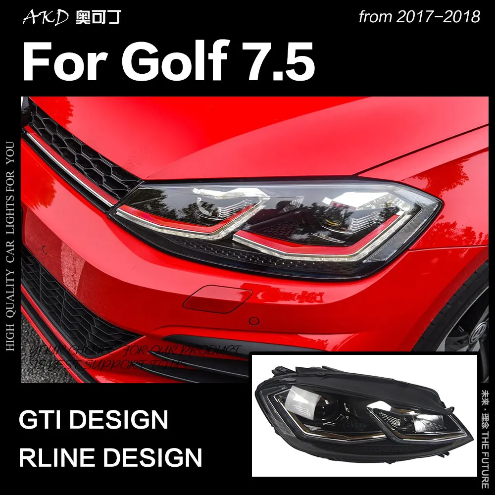  AKD Car Styling for VW Golf 7.5 LED Headlight 2018 New Golf 7 Headlights DRL Hid Head Lamp Dynamic  - 32855010067