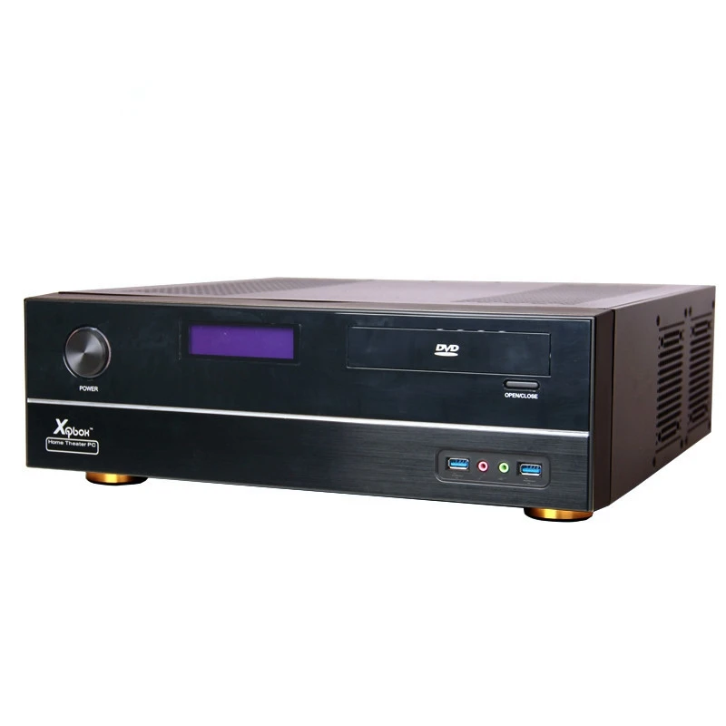 Горизонтальный ATX HTPC чехол для ПК ITX компьютера домашний кинотеатр Настольная