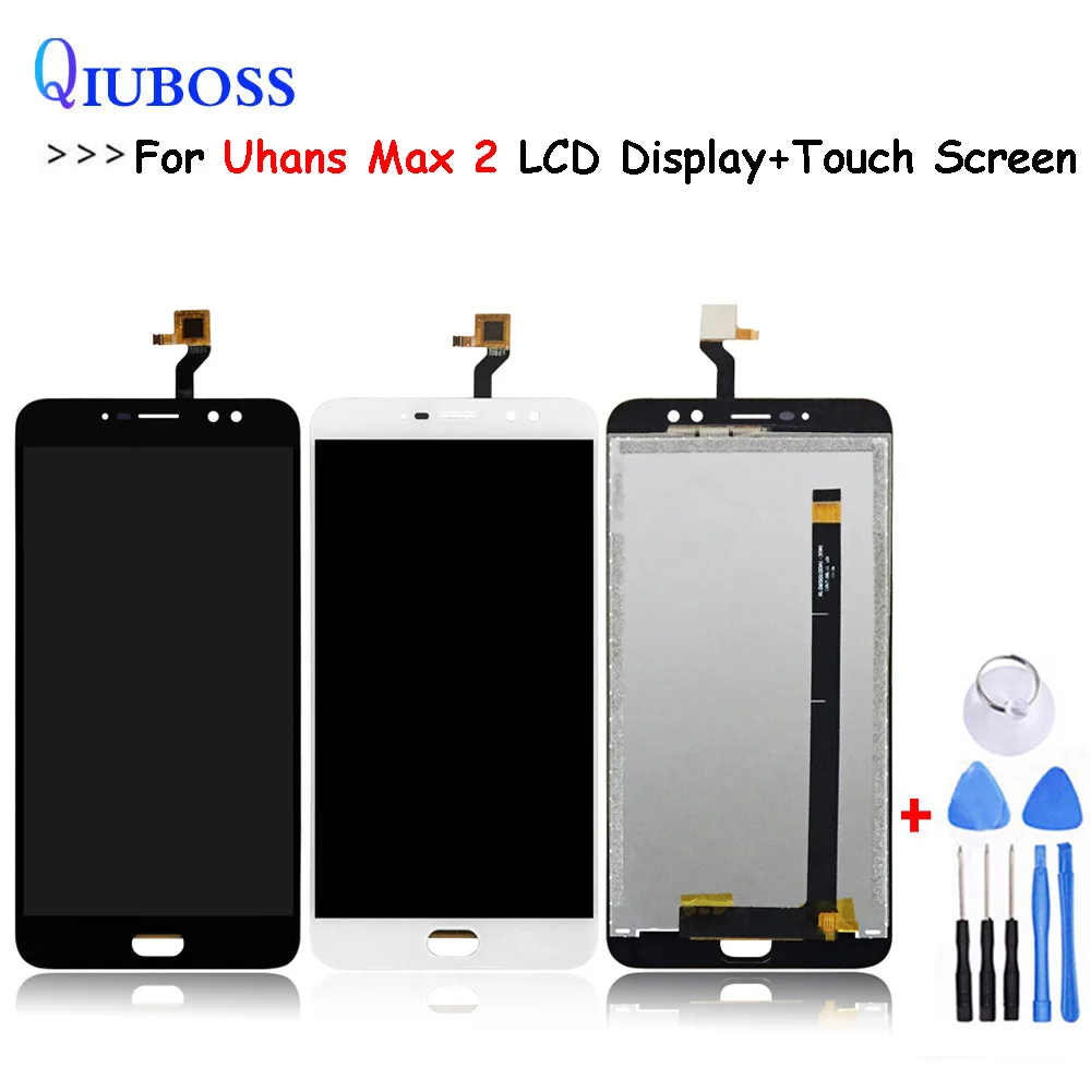 Черный/белый ЖК дисплей для Uhans Max 2 + сенсорный экран 100% протестированный