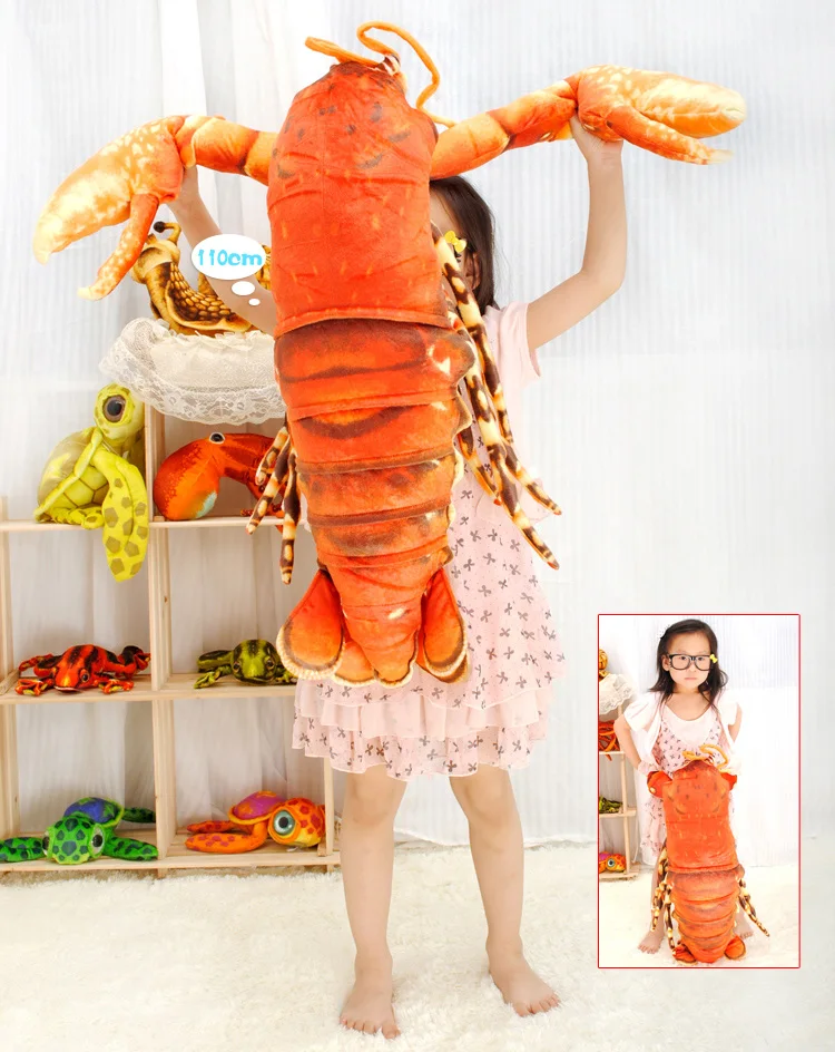 new big creative plush lobster toy simulation red lobster doll gift