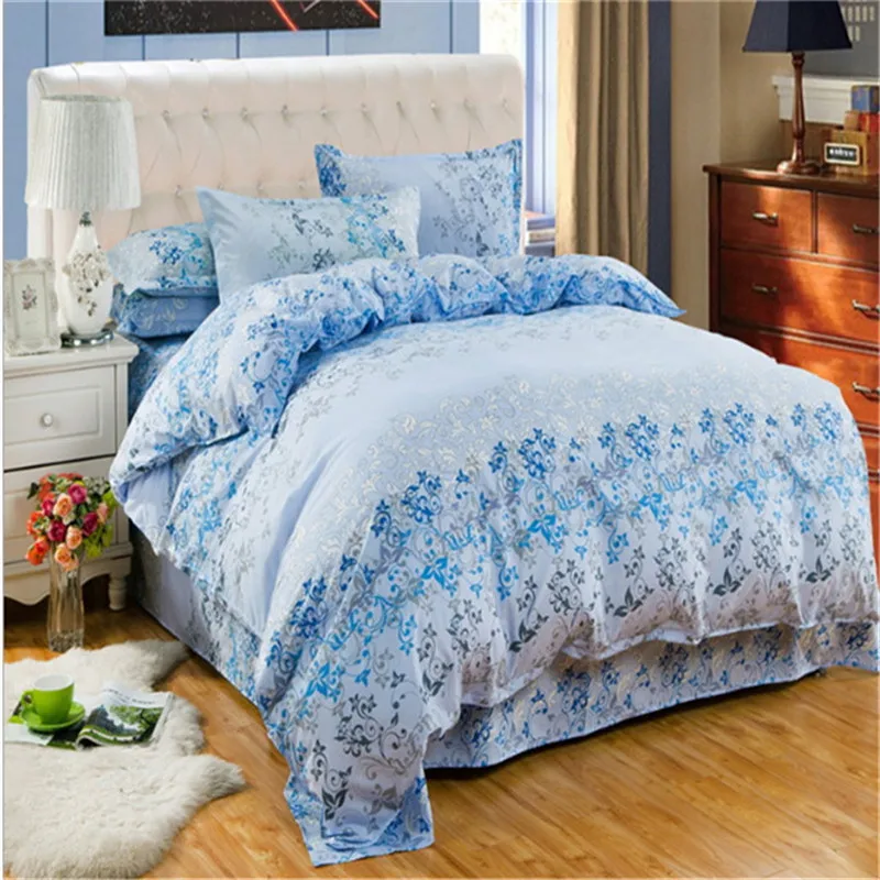 

household New style Flower pattern bedding High quality 3/4pcs 1pcs quilt cover/1pcs bed sheet/2pcs pillowcase free shipping