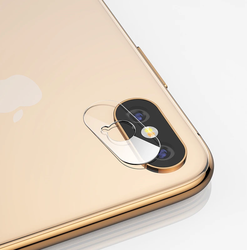 Для iPhone X XS MAX 8 7 Plus закаленное стекло + металл задняя линза защитный кольца на