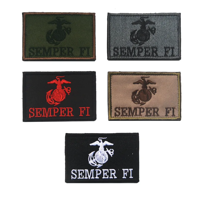 

Embroidered US Marine Corps EGA Semper Fi patch USMC army morale tactical patch militare insignias patches hook for bag