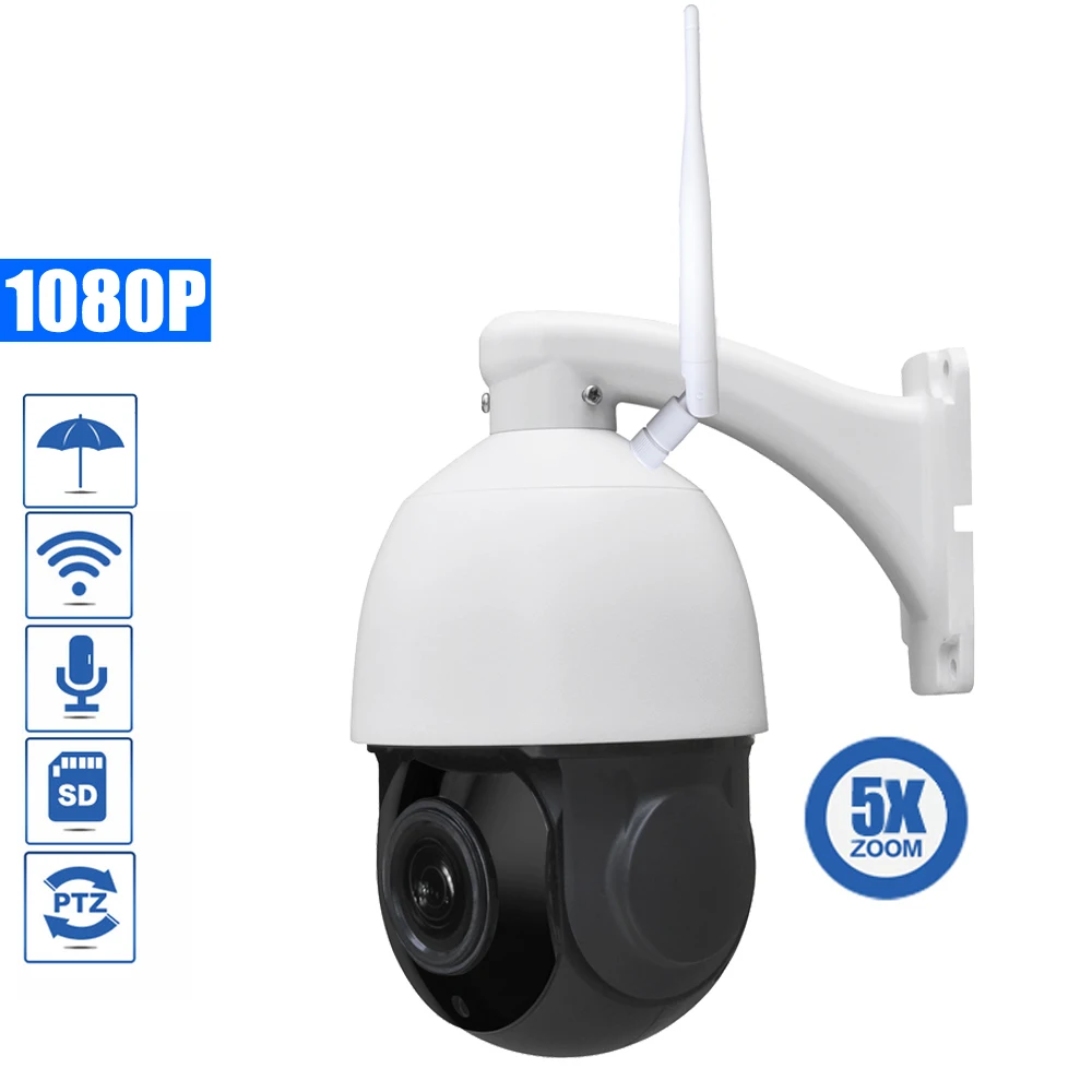 

OwlCat Sony323 CMOS 3516C HD 1080P Dome PTZ IP Camera Outdoor Wifi Audio Two/Way Talk 5X Zoom IR Night Security CCTV Wifi Camera