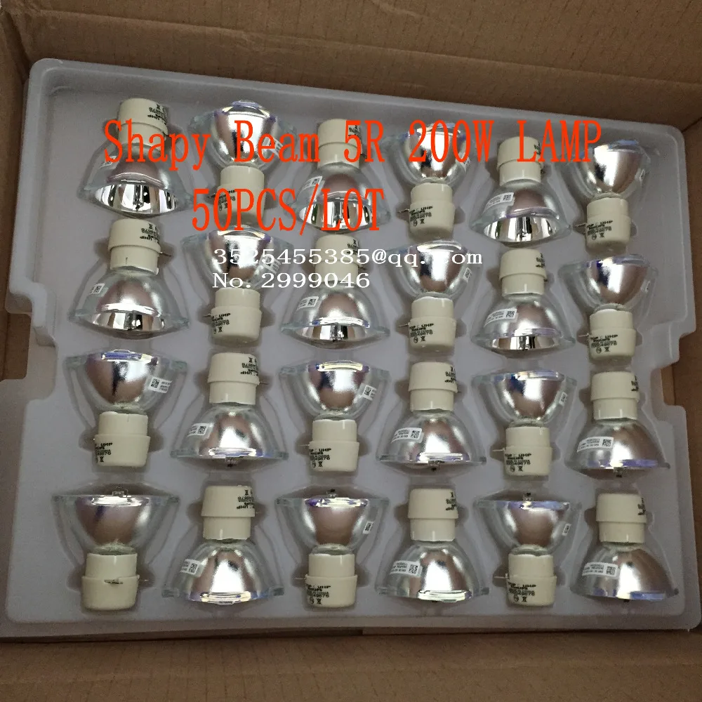 50 шт./лот Shapy Beam 5R 200 Вт лампа Moving 5r сканирование луча металлогалогенные лампы MSD