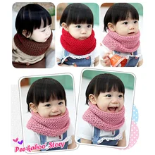 Kinnted Детские шарф зимние однотонные Цвет хлопок для маленьких девочек мальчик шарф O кольцо воротник шейный платок теплый дети ребенок шарф детские вещи