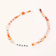 Персонализированные DIY буквы имя конфеты человек ожерелье массивное именное ожерелье женское колье, бижутерия, украшение в готическом стиле