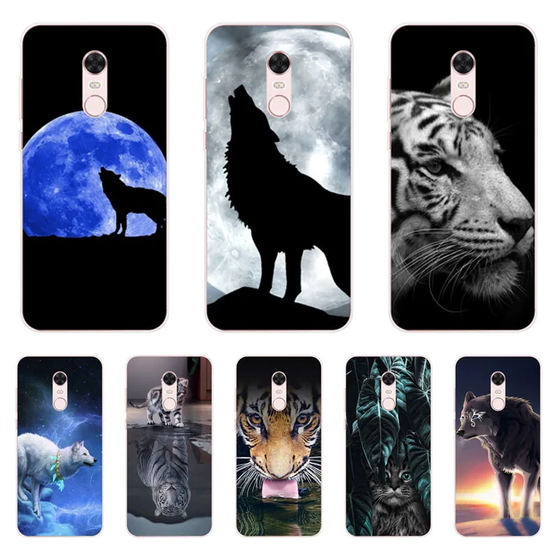 

xiaomi redmi 5 plus Case,Silicon tigon beast Painting Soft TPU Back Cover for xiaomi redmi 5 Protect Phone case shell