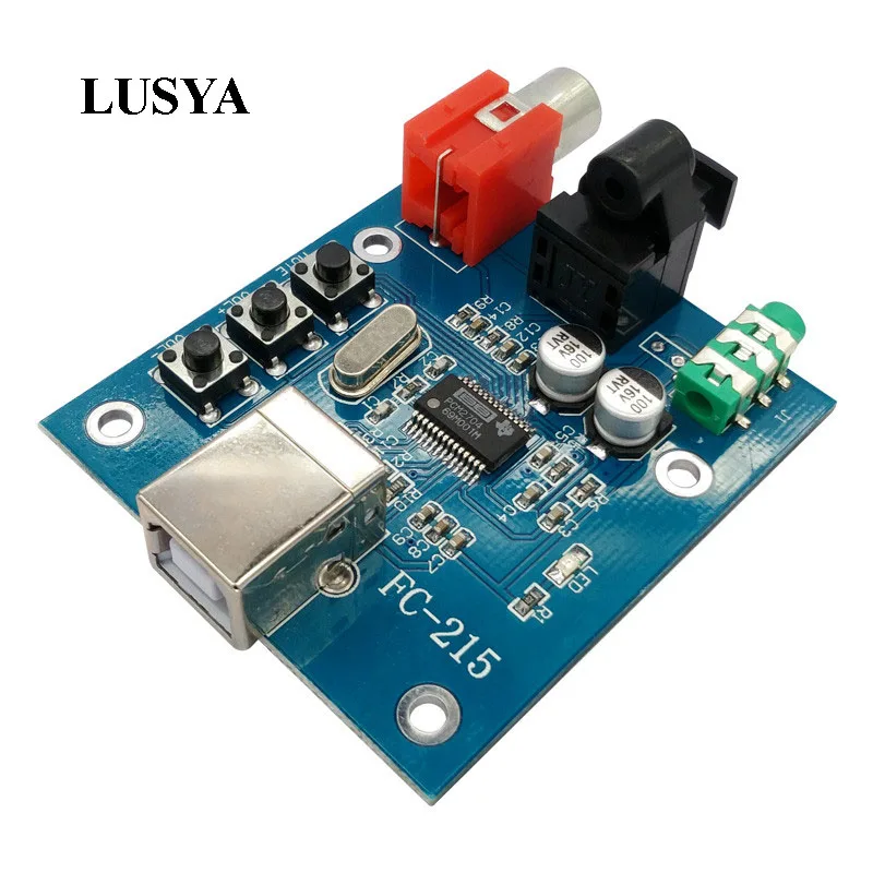 

Lusya PCM2704 Audio DAC USB to S/PDIF Sound Card Decoder Board 3.5mm Analog Coaxial Optical Fiber Output A1-010