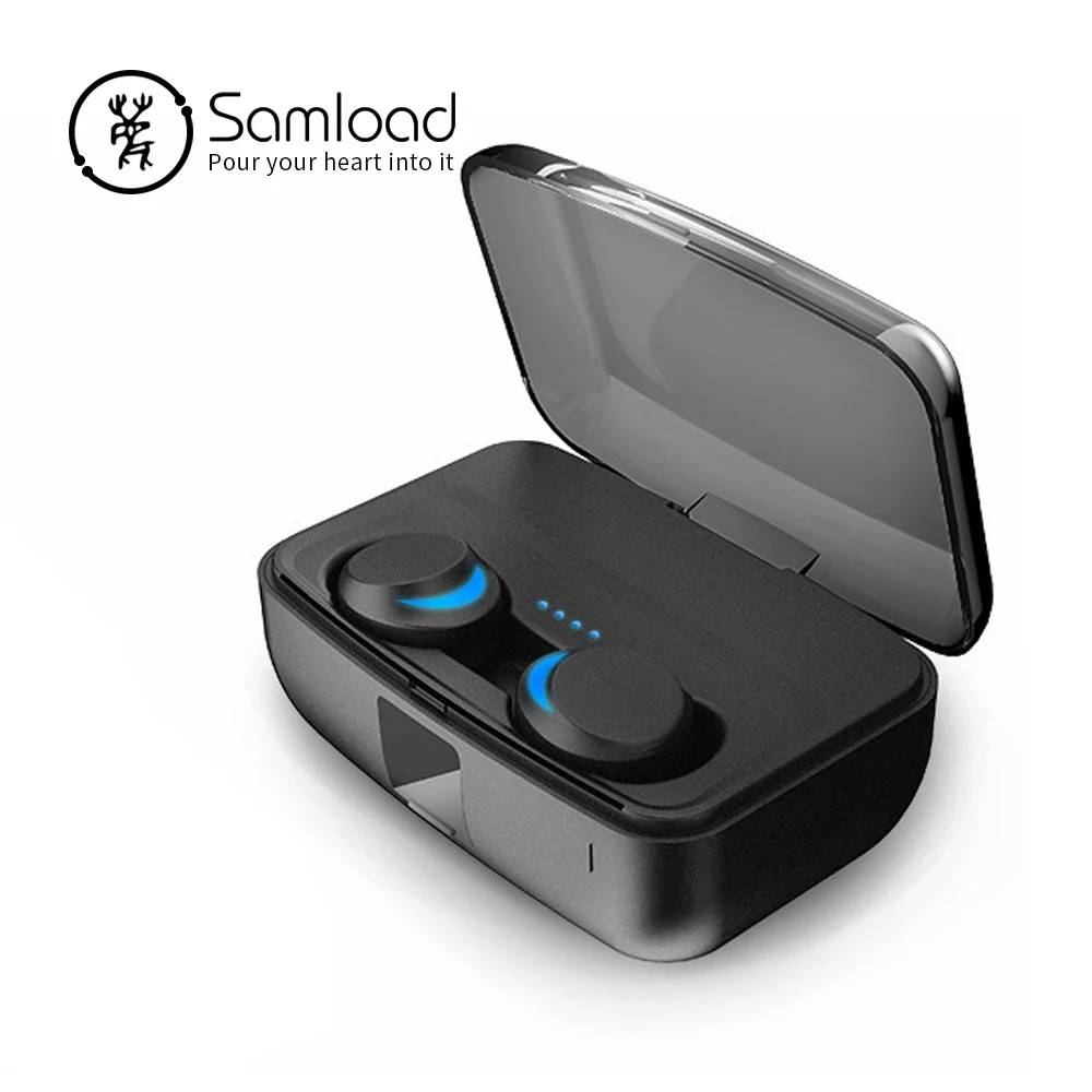 

Samload Bluetooth 5.0 Headphones Wireless Stereo Earbuds IPX7 Built-in 3000 mAh battery Charging case For IOS Android Phone Men