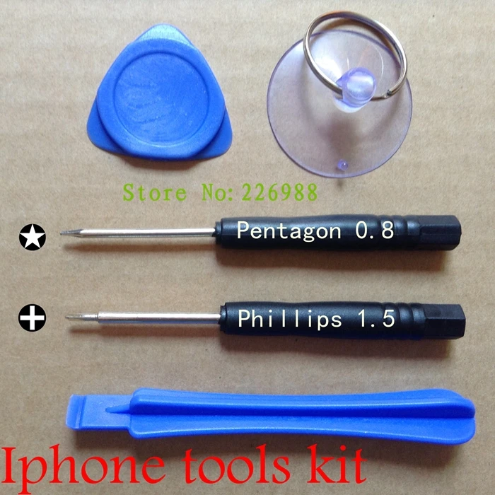 50 компл. отвертка для IPHONE инструменты комплект 3g/4 г/4GS/5 Пентагон 0 8 + PHILLIPS 1 5 Ремонт