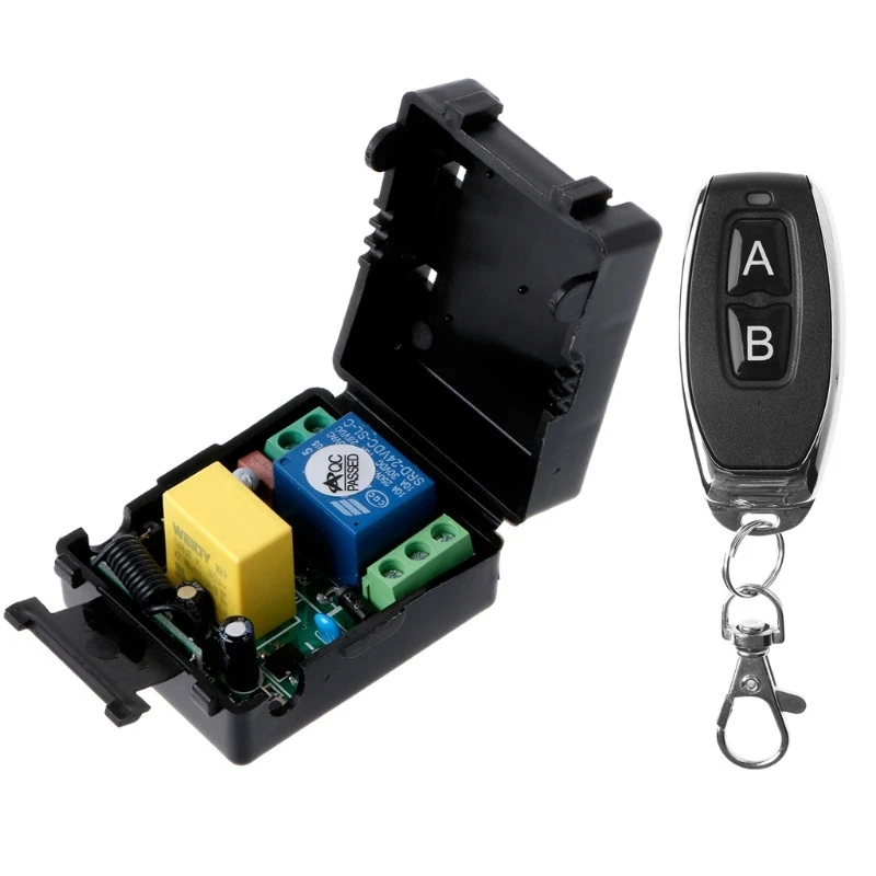 

AC 220V 10A 1CH RF 315MHz Wireless Remote Control Switch Receiver+Transmitter Kit