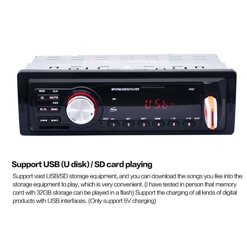 Автомобиль радио 12V Авто Аудио Стерео DVD MP3 плеер FM SD AUX USB светодиодный Дисплей