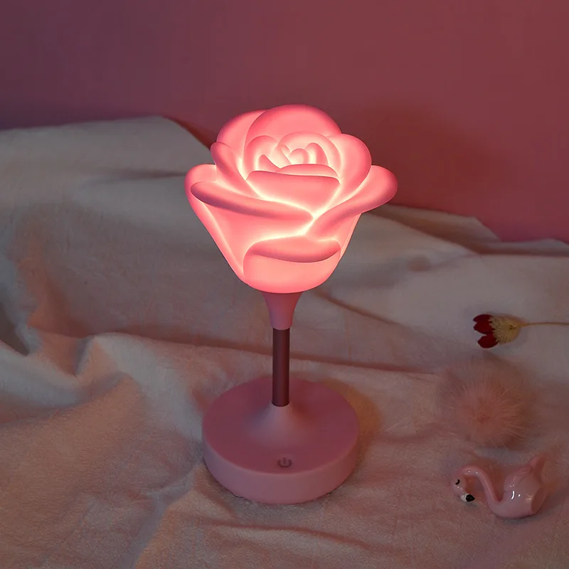 

Romantic Changing LED Floating illumination Rose Flower Candle Night Light Home Decoration Night Indoor Lamp