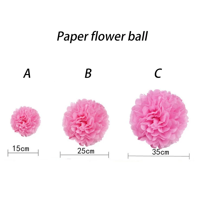 White Tissue Paper Pom Poms Flowers Balls Wedding Decorations Party Decorations Adult Baby Shower Deco Mariage Paper pompoms