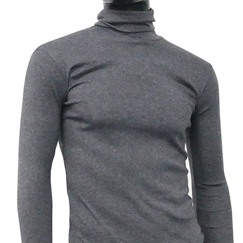 Men's Fashion Roll Turtle Neck Slim Fit Sweater Knitted