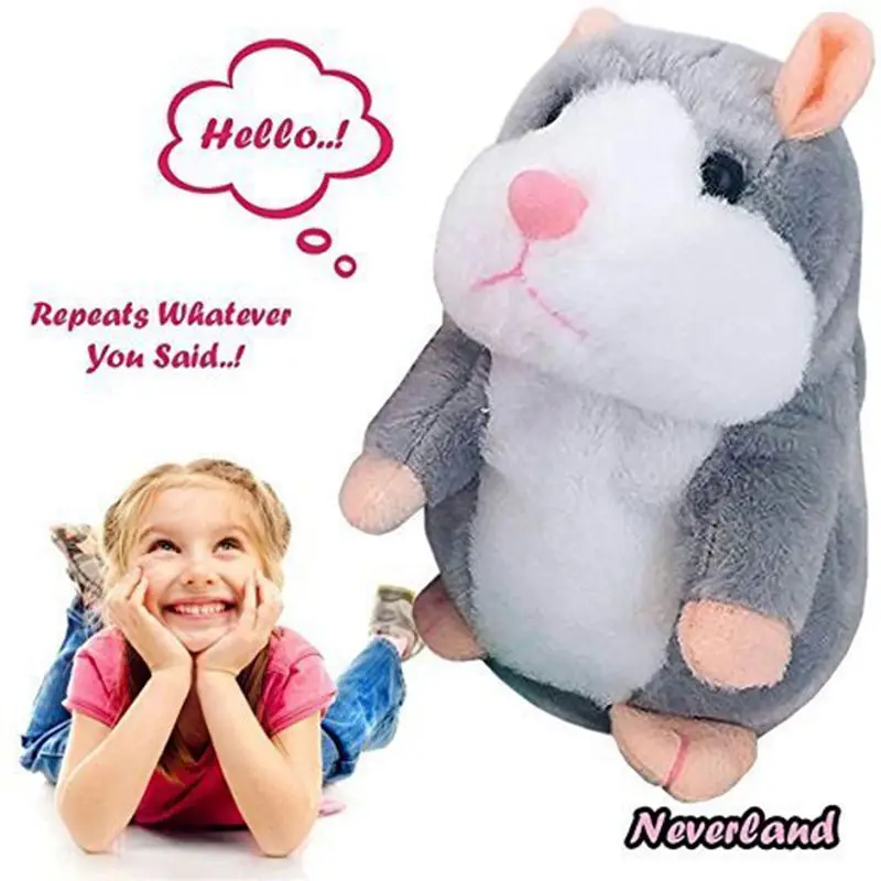 2019 Lovely Talking Little Hamster Toys For Children Speak Talking Sound Record Hamster Vibrating Nodded Mouse Toys Plush Toy