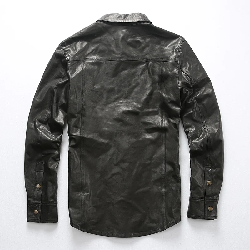 Deals Read Description! Asian size men's suede leather outwear mens goat leather jacket