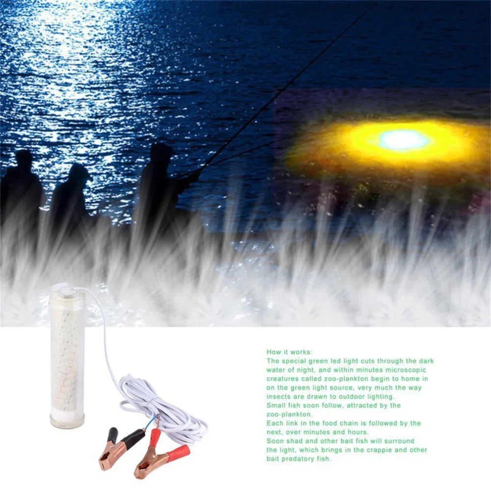 104PCS LED Underwater Submersible Night Fishing Light Tackle Water