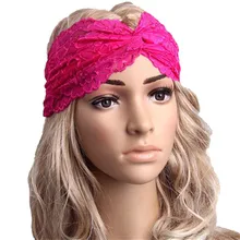 Модные головные повязки для йоги Женская повязка на голову Твист Спорт Йога Кружевная повязка на голову тюрбан хиджаб платок#2o26