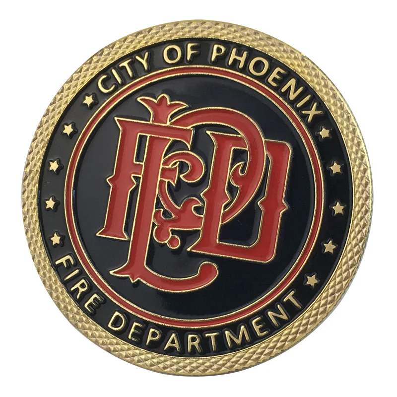 

Whole Sale Supply Gold Plating City of Phoenix Fire department Challenge Coin/Medal 1331#