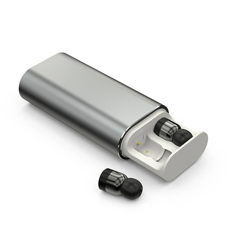 

Twins Mini in-ear Wireless Earbuds Bluetooth Earphone Earhook Stereo Tiny Earphone 2000mAh Power Bank for Phone Sport with Mic