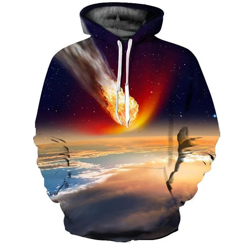 Newest Space Galaxy Sweatshirts With Cap Men/Women Hooded hoodies 3d
