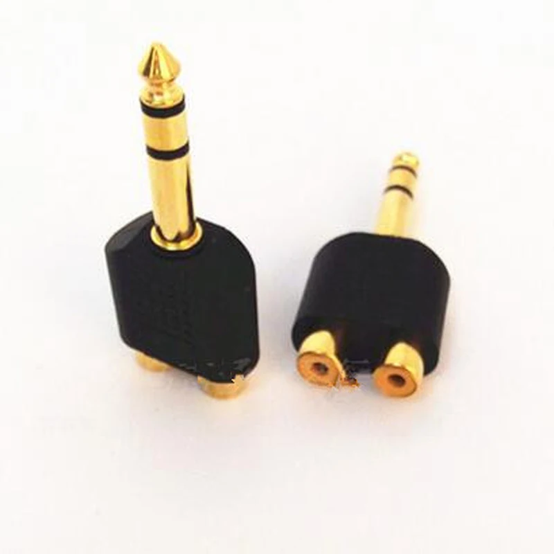 

2 Pcs 6.5 Revolution 2RCA. 6.35mm Revolution 2RCA Audio Adapter Gold Accessories