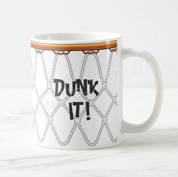 Taza de café de baloncesto Dunk It, regalos deportivos de cerámica, diseño de contorno negro, tazas de cerveza, 11OZ, novedad|beer mug|coffee mugcoffee mugs design - AliExpress