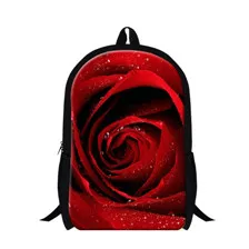 Rose Teenager Girls School Bag Unique Women Flower Rucksack Free Shipping 