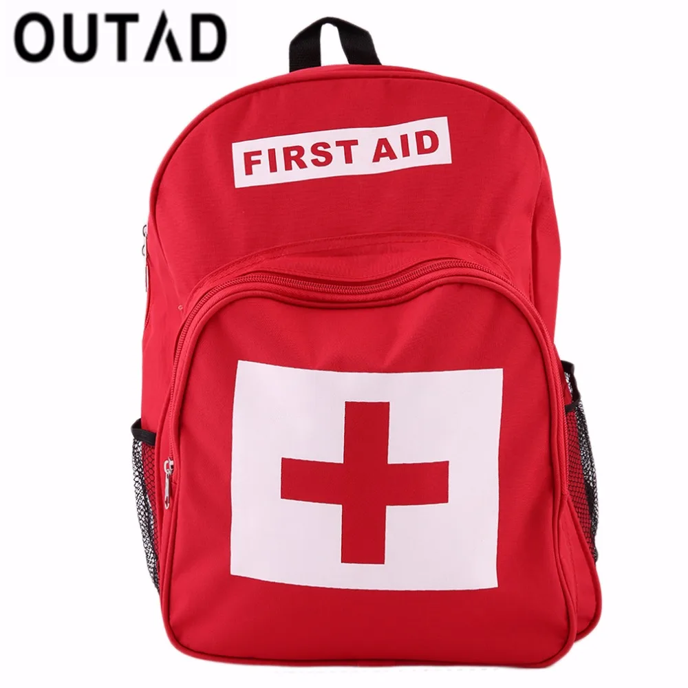 Rojo mochila Cruz bolsa de Kit de primeros auxilios deportes al aire libre Camping inicio Medical Emergency Survival mejor venta y envío de la gota