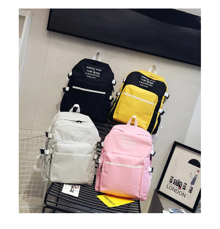 Menghuo 2PCSSet Women Backpacks Panelled Book Bags Preppy Style School Bags for Teenage Girls Composite Backpack Sets Mochila (29)