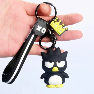 25 Kinds of Cartoon Toys Pudding Dog Melody Big Ear Dog Cool Penguin Key Keys Ins Woman Bag Exquisite Hanging Gift - Color: Plum