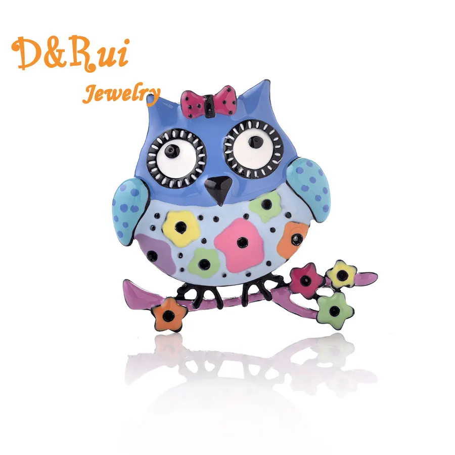 

Cute Funny Owl Brooches Pin High Quality Unisex Alloy Cartoon Animals Enamel Brooches Badge Creative Personality Bird Jewelry