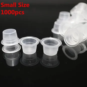 

Besta 1000pcs Small Size Ink Cup 9mm White Plastic Tattoo Ink Cap for Tattoo Pigment Container Free Shipping
