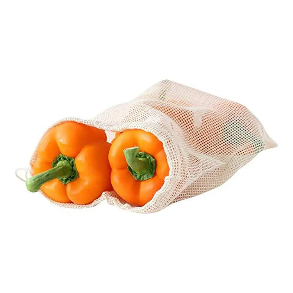 9 шт./компл. органический хлопок растительного сумки изготовленные на заказ сумки сетки для Бакалея покупок хранения фруктов многоразовая Хлопковая Сумка