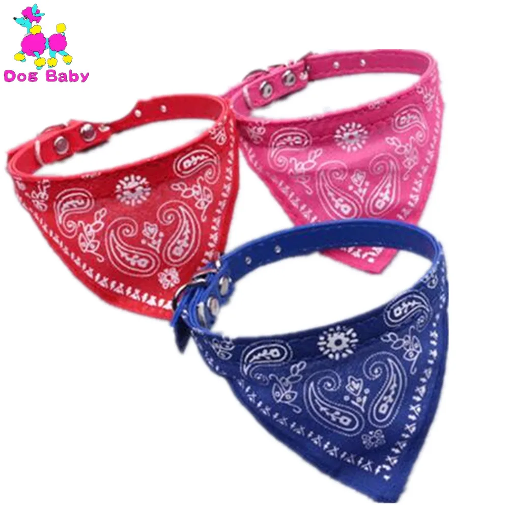 

DOGBABY Small Pet Scarf Collar Black Blue Red Rose Red Color Dogs Basic Collars From Chian Pet Products Supplies Factory Direct
