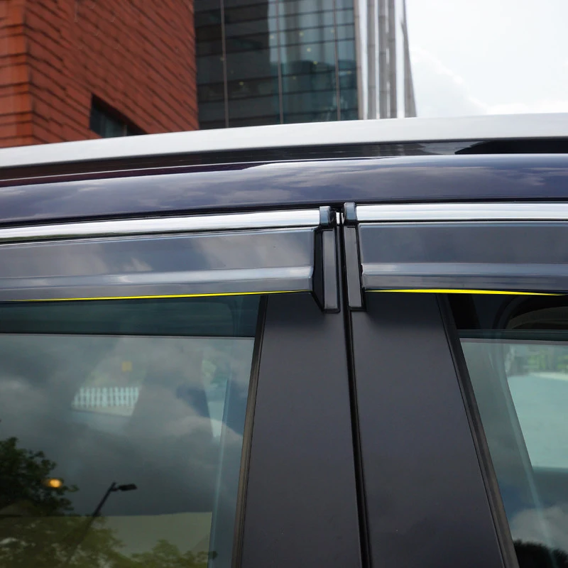 font b Exterior b font Plastic Window Visor Vent Shades Rain Guard 4PCS Fit FOR