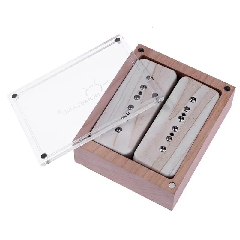 

Vintage Alnico V/5 Single Coil Soapbar P90 Neck Bridge Pickup Metal Braided Wire for Electric Guitar