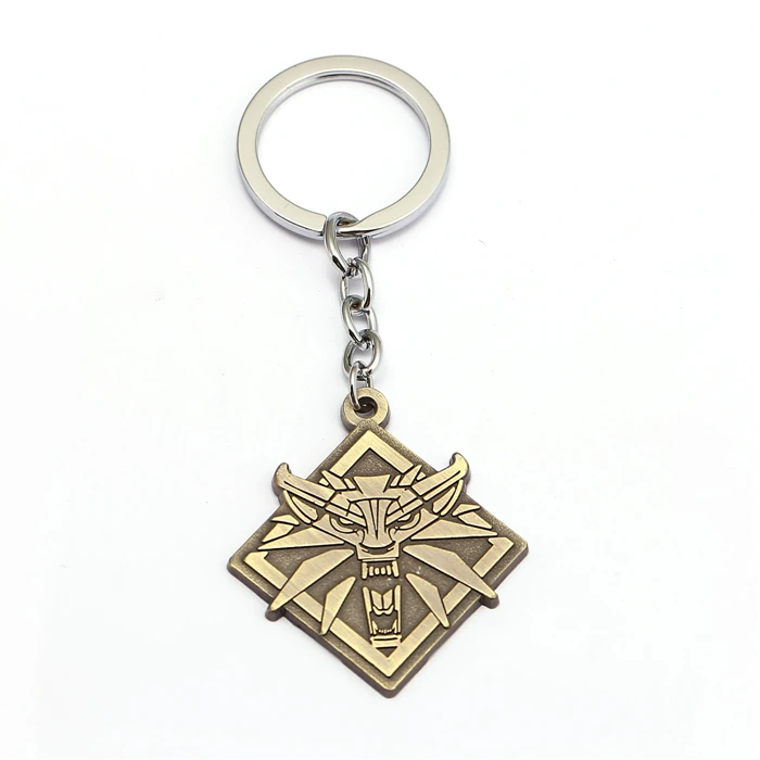 Game Jewelry The Witcher 3 Wild Hunt Keychain Wolf Key Ring Holder