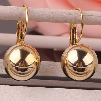 

2019 Fashion Drop Earring Ball for Women Dangle Luxury Design Gold-color Trendy Earing Jewelry Pendientes Mujer Moda (E0275)