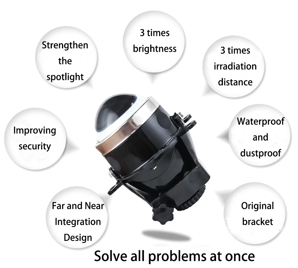  H11 LED Xenon HID 35W Projector fog light 3.0 Inch retrofit lamp for MITSUBISHI PAJERO SUBARU CITRO - 4000056017460
