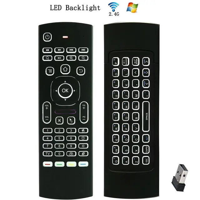 Best Offers Wireless Backlit Air Mouse Remote Keyboard 2.4G Infrared Learning For Xbox  PC TV Android Box Smart TV HTPC Windows Mac  DJA99