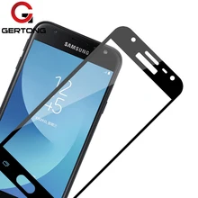 GerTong Pleine Couverture En Verre Trempé Pour Samsung Galaxy J3 J5 J330F J7 J730F 2017 A3 A320F A5 A7 A720F S6 S7 Film Protecteur D'écran(China)