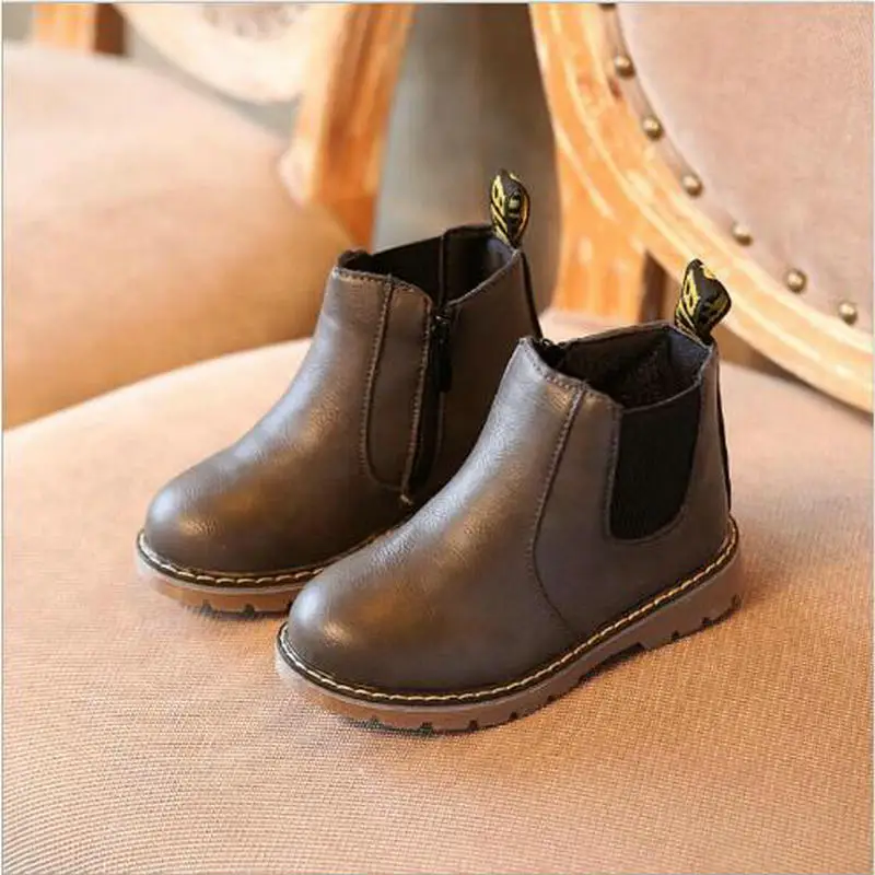 Kids autumn baby boys oxford shoes for children dress boots girls